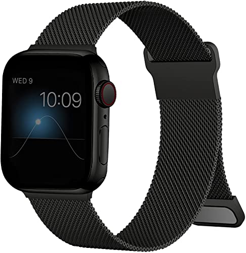 Rifyta Armband für Apple Watch 42mm 44mm 45mm, Armband für Apple Watch Se 44mm, Edelstahl Metall Ersatzarmband mit Verbesserter Magnet für iWatch Series 7 SE 6 5 4 3 2 1 Damen/Herren von Rifyta