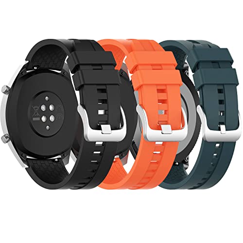 Rifyta Armband für Huawei Watch GT2/GT2 Pro für Huawei GT3/GT3 Pro Armband, Kompatibel mit Huawei Watch GT 46mm/GT Runner/3/3 Pro/Galaxy Watch 3 45mm/Gear S3, 22mm Silikon Ersatz Uhrenarmband Rifyta Armband für Huawei Watch GT2/GT2 Pro für Huawei GT3/GT3 Pro Armband, Kompatibel mit Huawei Watch GT 46mm/GT Runner/3/3 Pro/Galaxy Watch 3 45mm/Gear S3, 22mm Silikon Ersatz Uhrenarmband von Rifyta