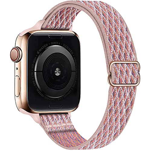 Rifyta für Apple Watch Armband se 38mm/40mm/41mm Nylon, Elastic Dehnbarer Ersatz Armband für iWatch Series 7/6/SE/5/4/3/2/1 Damen von Rifyta