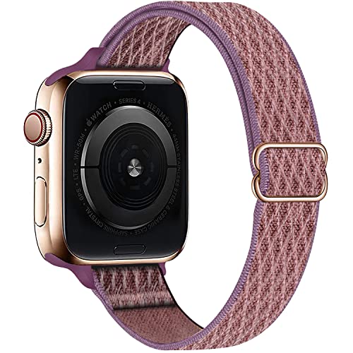 Rifyta für Apple Watch Armband se 38mm/40mm/41mm Nylon, Elastic Dehnbarer Ersatz Armband für iWatch Series 7/6/SE/5/4/3/2/1 Damen von Rifyta