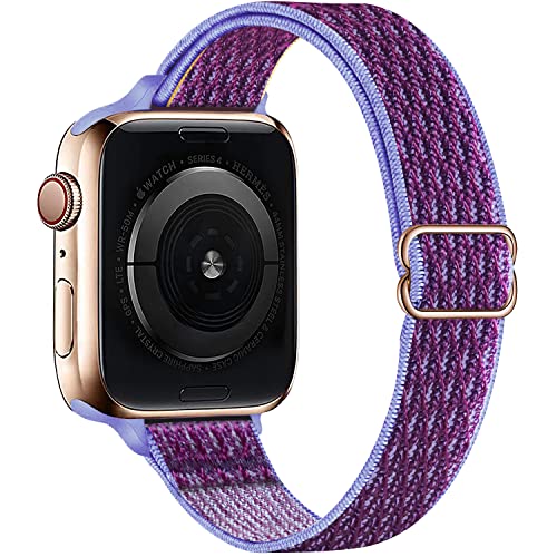 Rifyta für Apple Watch Armband se 38mm/40mm/41mm Nylon, Elastic Dehnbarer Ersatz Armband für iWatch Series 7/6/SE/5/4/3/2/1 Damen von Rifyta