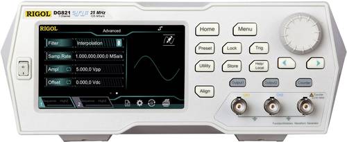 Rigol DG821 Funktionsgenerator netzbetrieben 25MHz (max) 1-Kanal Arbiträr, Dreieck, Lorentzkurve, P von Rigol