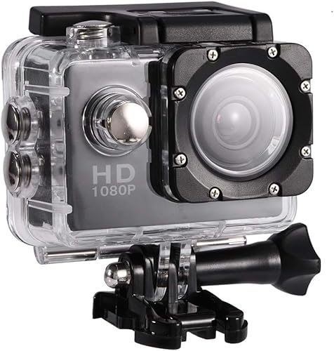 Rigwig Action Kamera, 2,0 Zoll Full HD 1080P Sportkamera, 30M wasserdichte Unterwasserkamera, 16MP Anti-Shake Fahrradkamera, Montagezubehör Kit für Tauchen/Fahrrad/Klettern/Schwimmen (Schwarz) von RigWig