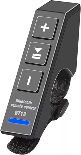 Rigwig Motorrad-Lenker-Fernbedienung, geeignet für die Verwendung mit Helm-Bluetooth-Headsets BT13 V5.0, kabellose Bluetooth-Fernbedienung für Smartphone, Kopfhörer, Motorradlenker von RigWig