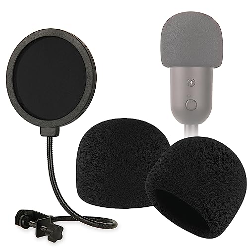 Razer Seiren V2 X Mikrofon Popschutz mit Mikrofon Schaumstoff Windschutz, Professional Mikrofon Pop Filter und Windshield für Studioaufnahmen und Streaming Rigych von Rigych