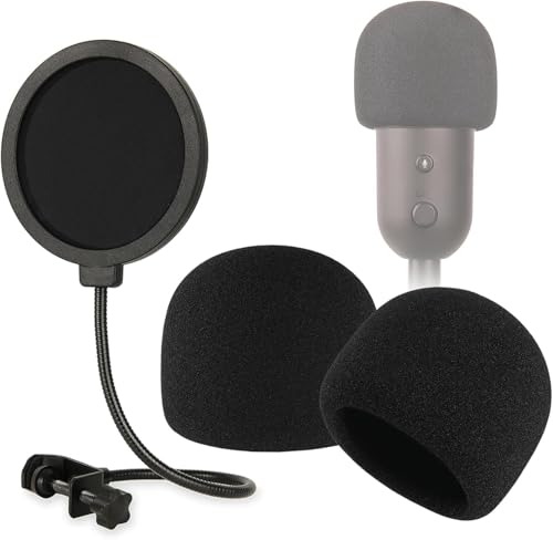 Razer Seiren V2 X Mikrofon Popschutz mit Mikrofon Schaumstoff Windschutz, Professional Mikrofon Pop Filter und Windshield für Studioaufnahmen und Streaming Rigych von Rigych