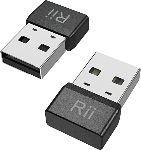 Rii [2-Pack] Mouse Jiggler Nicht Nachweisbar, USB Maus Jiggler, Wackelmaus, Mausbeweger, Verhindert Bildschirmschoner und Schlaf-Modus, Plug and Play - Schwarz, 2-Stück von Rii