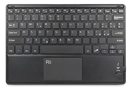 Rii BT11 (italienisches Layout) Ultradünne Bluetooth-Tastatur für Tablet, Smartphone, Smartphone, Mini-PC, TV-Box, Computer, PlayStation 3 von Rii
