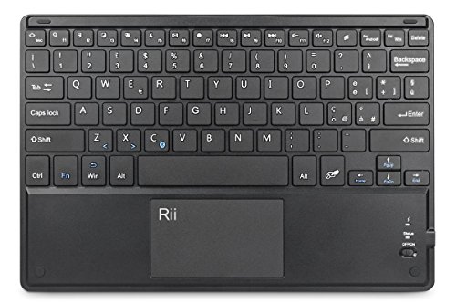 Rii BT11 (italienisches Layout) – Ultradünne Bluetooth-Tastatur für Tablet, Smartphone, Smart TV, Mini PC, TV-Box, Computer, PlayStation 3 von Rii