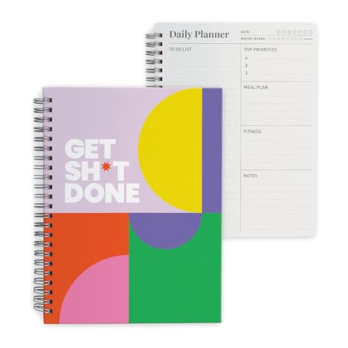 Rileys & Co Tagesplaner undatiert - 160 Seiten - To Do Liste mit ästhetischem Design - Daily Planner mit perfekter Übersicht - Super geeignet für Schule, Studium & Büro - 20 x 15 cm (Get Sh*t Done) von Rileys & Co
