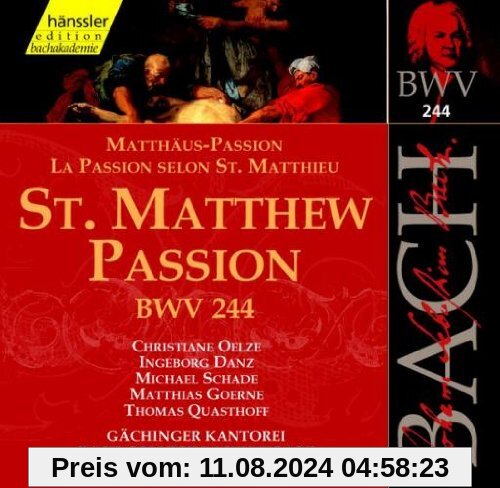 Edition Bachakademie Vol. 74 (Matthäus-Passion) von Rilling