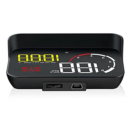 Auto HUD Display, Riloer Car Head Up Display Projektor Digitaler Tachometer mit 5,5 Zoll HD Bildschirm Gelb von Riloer