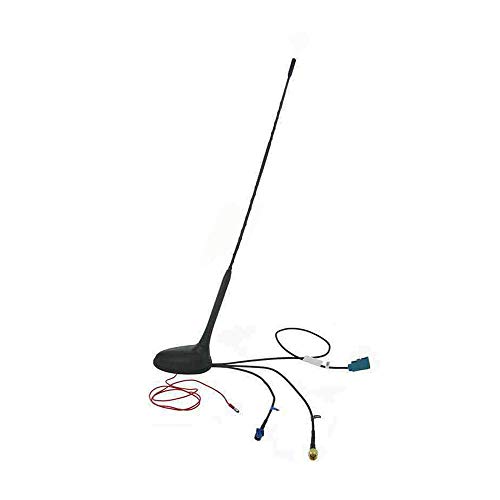 Autodachantenne Dab Antenne Auto Universal Dachadapter Booster Verstärker Funksignalempfänger mit Verlängerungskabel Schwarz von Riloer
