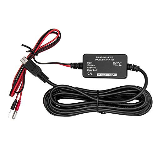 Riloer Dash Cam Hardwire Kit mit Mini-USB-Anschluss, Dashboard-Kamera Autoladekabel-Kit 12V-24V bis 5V, Netzteil für Autokamera, 4 Meter von Riloer