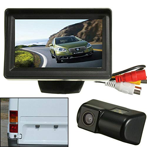 Riloer Rückfahrkamera-Kit, 5-Zoll-Digital-HD-TFT-LCD-Monitor + wasserdichte CCD-Rückfahrkamera mit Nachtsicht, 170 ° Weitwinkel, passend für Transit und Transit Connect von Riloer