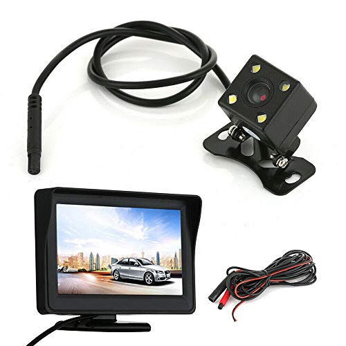 Rückfahrkamera-System-Kit, Riloer 170° Auto Rückfahrsystem Wasserdicht Nachtsicht Rückfahrkamera & 4.3"LFT LCD Rückansicht Monitor von Riloer