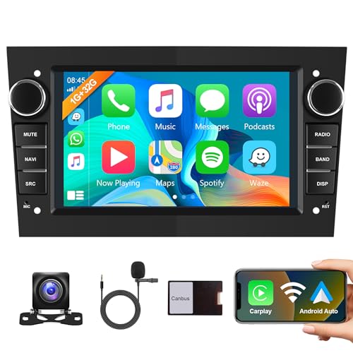 1+32G Android 13 Autoradio 2 Din für Opel Astra Antara Vectra Corsa Zafira Meriva Vivara Vivaro Carplay Android Auto Navi GPS WiFi 7 Zoll Autoradio mit Mirror LInk Bluetooth FM/RDS/DAB Rückfahrkamera von Rimoody