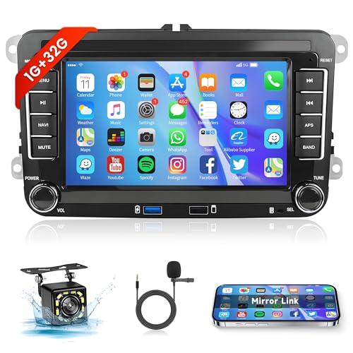 1G+32G Android 13 Autoradio für VW Golf 5 6 Passat Polo Tiguan Touran Caddy Skoda SEAT mit GPS Navi WiFi 7 Zoll Autoradio mit Mirror Link Bluetooth FM/RDS/DAB+/USB/OBD2/DVR/SWC Rückfahrkamera 1G+32G Android 13 Autoradio für VW Golf 5 6 Passat Polo Tiguan Touran Caddy Skoda SEAT mit GPS Navi WiFi 7 Zoll Autoradio mit Mirror Link Bluetooth FM/RDS/DAB+/USB/OBD2/DVR/SWC Rückfahrkamera von Rimoody