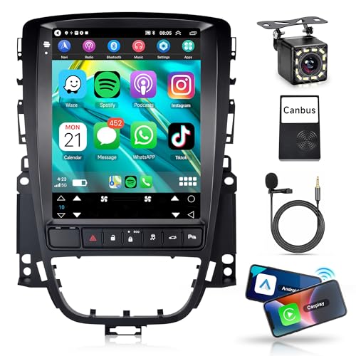 Wireless Carplay Android 13 Autoradio für Opel Astra J (mit ECO Taste) Buick Excelle XT GT 2006-2016 9,7 Zoll Autoradio mit Android Auto GPS Navi WiFi Mirror Link Bluetooth FM/RDS/HiFi Rückfahrkamera von Rimoody
