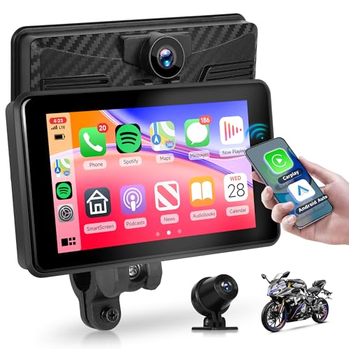 2025 Android Auto Wireless Carplay Monitor Motorrad mit Front- & Rückkamera, 5 Zoll Abnehmbarer Touchscreen Tragbares Carplay für Motorrad mit Airplay/Android Cast/Bluetooth/WiFi Video/Loop Video/IP68 2025 Android Auto Wireless Carplay Monitor Motorrad mit Front- & Rückkamera, 5 Zoll Abnehmbarer Touchscreen Tragbares Carplay für Motorrad mit Airplay/Android Cast/Bluetooth/WiFi Video/Loop Video/IP68 von Rimoody