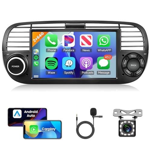 2G+64G Android Autoradio 2 Din für FIAT 500 von Rimoody