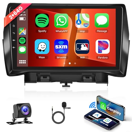 2G+64G Android Autoradio 2 Din für Ford Kuga 2013-2017 mit Wireless Apple Carplay Android Auto Navi GPS WiFi 9 Zoll Autoradio mit Mirror Link Bluetooth FM/RDS/DAB/OBD Lenkradsteuerung Rückfahrkamera von Rimoody
