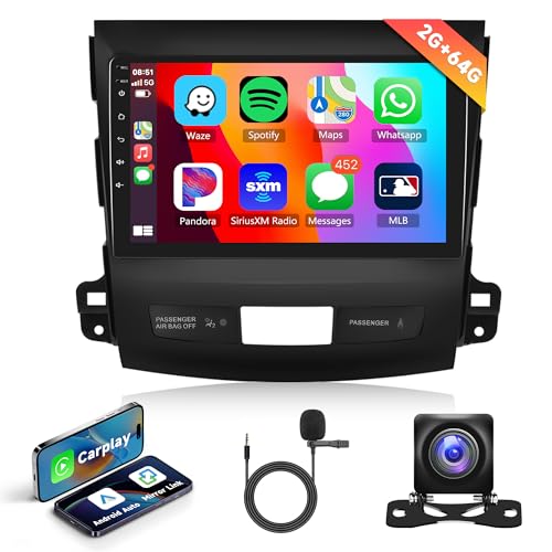 2G+64G Android Autoradio 2 Din für Mitsubishi Outlander 2/Peugeot 4007/Citroen C-Crosser 9 Zoll Autoradio mit Apple Carplay Android Auto Navi GPS WiFi Mirror Link Bluetooth FM/RDS/DAB Rückfahrkamera 2G+64G Android Autoradio 2 Din für Mitsubishi Outlander 2/Peugeot 4007/Citroen C-Crosser 9 Zoll Autoradio mit Apple Carplay Android Auto Navi GPS WiFi Mirror Link Bluetooth FM/RDS/DAB Rückfahrkamera von Rimoody
