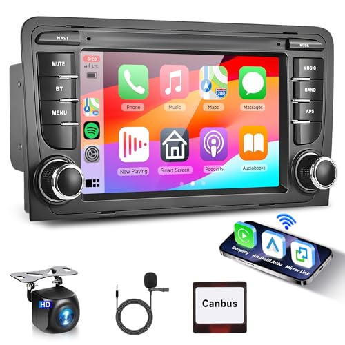 2G+64G Android Autoradio für Audi A3 S3 RS3 2003-2012 7 Zoll Touchscreen Wireless Carplay Autoradio mit Android Auto Navi GPS WiFi Mirror Link Bluetooth FM/RDS/DVR/EQ Lenkradsteuerung Rückfahrkamera 2G+64G Android Autoradio für Audi A3 S3 RS3 2003-2012 7 Zoll Touchscreen Wireless Carplay Autoradio mit Android Auto Navi GPS WiFi Mirror Link Bluetooth FM/RDS/DVR/EQ Lenkradsteuerung Rückfahrkamera von Rimoody