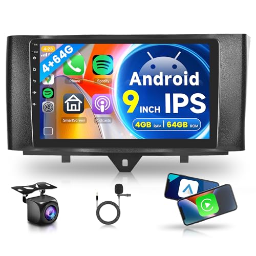 4G+64G Wireless Carplay Android Autoradio 2 Din für Mercedes Benz Smart Fortwo W451 2011-2015 9 Zoll Autoradio mit Android Auto Navi GPS WiFi Mirror Link Bluetooth FM/RDS/32 EQ/USB/SWC Rückfahrkamera 4G+64G Wireless Carplay Android Autoradio 2 Din für Mercedes Benz Smart Fortwo W451 2011-2015 9 Zoll Autoradio mit Android Auto Navi GPS WiFi Mirror Link Bluetooth FM/RDS/32 EQ/USB/SWC Rückfahrkamera von Rimoody