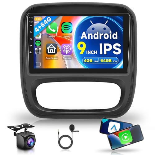 4G+64G Wireless Carplay Android Autoradio 2 Din für Renault Trafic 3 Opel Vivaro B FIAT Talento Nissan NV300 9 Zoll Autoradio mit Android Auto Navi GPS WiFi Bluetooth FM/RDS/32 EQ/SWC Rückfahrkamera 4G+64G Wireless Carplay Android Autoradio 2 Din für Renault Trafic 3 Opel Vivaro B FIAT Talento Nissan NV300 9 Zoll Autoradio mit Android Auto Navi GPS WiFi Bluetooth FM/RDS/32 EQ/SWC Rückfahrkamera von Rimoody