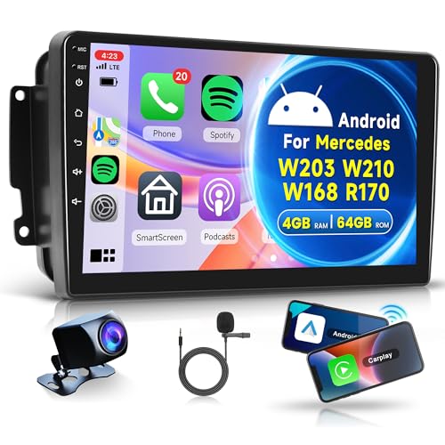 4G+64G Wireless Carplay Android Autoradio für Mercedes Benz W203 W210 W168 R170 Vaneo Vito Viano 9 Zoll Autoradio 2 Din Android Auto Navi GPS WIFI Mirror Link Bluetooth FM/RDS/32 EQ/SWC Rückfahrkamera 4G+64G Wireless Carplay Android Autoradio für Mercedes Benz W203 W210 W168 R170 Vaneo Vito Viano 9 Zoll Autoradio 2 Din Android Auto Navi GPS WIFI Mirror Link Bluetooth FM/RDS/32 EQ/SWC Rückfahrkamera von Rimoody