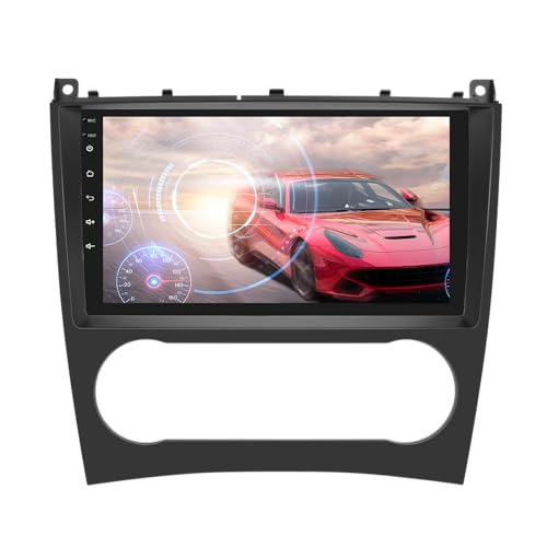4G 64G Android Autoradio für Mercedes Benz Class C/GLK W203 W209 C180 C200 C203 C209 A209 2004-2011 9 Zoll Wireless Carplay Radio mit Android Auto Navi GPS Mirror Link Bluetooth FM/RDS/DAB/DVR/EQ/WiFi von Rimoody