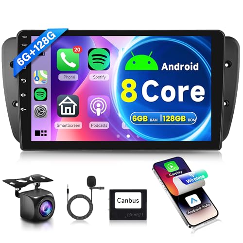6G+128G 8 Core Wireless Carplay Android 13 Autoradio 2 Din für Seat Ibiza 6j IV 2009-2014 9 Zoll Autoradio mit Wireless Android Auto Navi GPS WiFi Mirror Link Bluetooth FM/RDS/32 EQ/SWC Rückfahrkamera 6G+128G 8 Core Wireless Carplay Android 13 Autoradio 2 Din für Seat Ibiza 6j IV 2009-2014 9 Zoll Autoradio mit Wireless Android Auto Navi GPS WiFi Mirror Link Bluetooth FM/RDS/32 EQ/SWC Rückfahrkamera von Rimoody