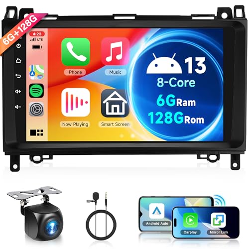 6G+128G 8Core Wireless Carplay Android 13 Autoradio für Mercedes Benz A/B Class W169 W245 B200 W639 Vito Viano W906 Sprinter 9 Zoll Autoradio Android Auto GPS Navi WiFi Bluetooth FM/RDS Rückfahrkamera von Rimoody