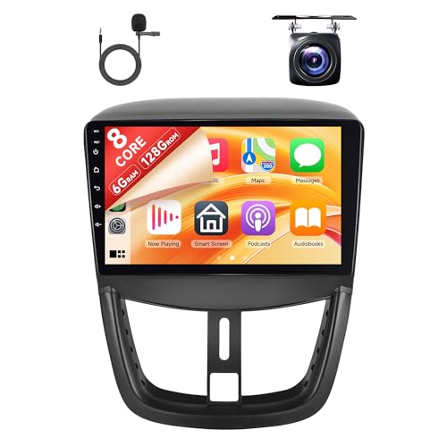8 Kerne 6+128G Kabellos Carplay Android Autoradio für Peugeot 207 2006-2015 9 Zoll Touchscreen Radio mit Android Auto Mirror Link Bluetooth FM/RDS/EQ/DSP WiFi GPS Navi Rückfahrkamera 8 Kerne 6+128G Kabellos Carplay Android Autoradio für Peugeot 207 2006-2015 9 Zoll Touchscreen Radio mit Android Auto Mirror Link Bluetooth FM/RDS/EQ/DSP WiFi GPS Navi Rückfahrkamera von Rimoody