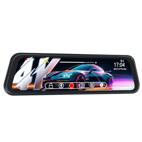 9.66" 4K+1080P Spiegel Dashcam mit Rückfahrkamera WiFi & APP-Steuerung, Dash Cam Auto Kamera, IPS-Touchscreen, Kostenlose 64-GB-Karte,Schwerkrafterkennung,Parkmonitor, Rückfahrhilfe,Loop-Aufzeichnung 9.66" 4K+1080P Spiegel Dashcam mit Rückfahrkamera WiFi & APP-Steuerung, Dash Cam Auto Kamera, IPS-Touchscreen, Kostenlose 64-GB-Karte,Schwerkrafterkennung,Parkmonitor, Rückfahrhilfe,Loop-Aufzeichnung von Rimoody