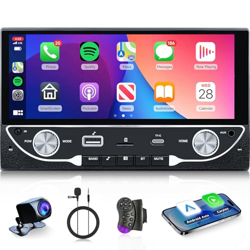 2G+64G Android Autoradio 2 Din Wireless Carplay, 6.86 Zoll 2 Din Autoradio mit Bildschirm HD Touchscreen mit Android Auto Mirror Link WiFi GPS Navi FM/RDS/AUX/USB/EQ Lenkradsteuerung Rückfahrkamera 2G+64G Android Autoradio 2 Din Wireless Carplay, 6.86 Zoll 2 Din Autoradio mit Bildschirm HD Touchscreen mit Android Auto Mirror Link WiFi GPS Navi FM/RDS/AUX/USB/EQ Lenkradsteuerung Rückfahrkamera von Rimoody