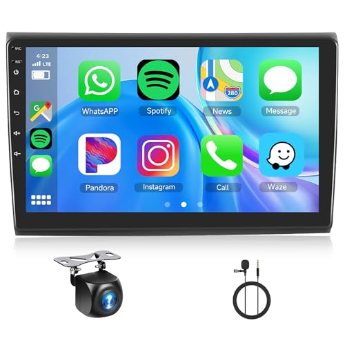 Rimoody 4+64G Android Autoradio für FIAT Bravo 2007-2014 9 Zoll Touchscreen Kabelloses Carplay Bravo Autoradio mit Android Auto Navi GPS Mirror Link Bluetooth WiFi/FM/RDS/EQ/SWC/USB Rückfahrkamera von Rimoody
