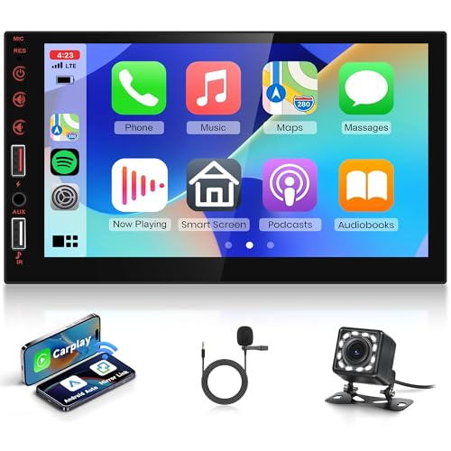 Rimoody Autoradio 2 Din Wireless Carplay Android Auto 7 Zoll IPS Touchscreen 2 Din Autoradio mit Mirror Link FM/USB/EQ/AUX/TF Bluetooth Lenkradsteuerung Rückfahrkamera Mikrofon Rimoody Autoradio 2 Din Wireless Carplay Android Auto 7 Zoll IPS Touchscreen 2 Din Autoradio mit Mirror Link FM/USB/EQ/AUX/TF Bluetooth Lenkradsteuerung Rückfahrkamera Mikrofon von Rimoody