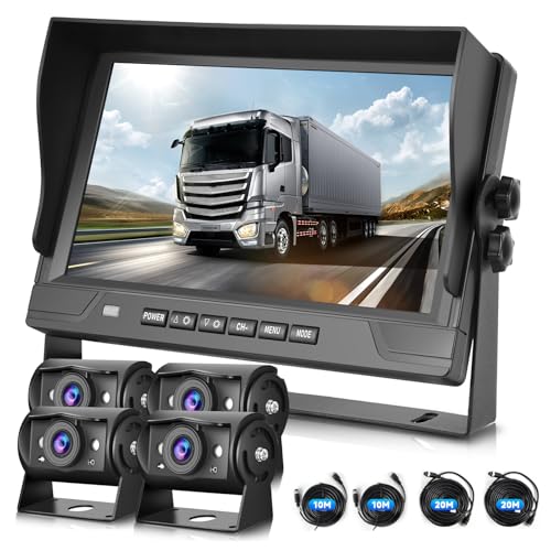 Rückfahrkamera 4 Kamera Set mit 9 Zoll IPS Bildschirm, 1080P Rückfahrkameras, IP66 Wasserdicht, Nachtsicht, Loop Video,Bildumdrehung, Fernbedienung für LKW/Bus/Van/Tankwagen/Betonmischer autoradio Rückfahrkamera 4 Kamera Set mit 9 Zoll IPS Bildschirm, 1080P Rückfahrkameras, IP66 Wasserdicht, Nachtsicht, Loop Video,Bildumdrehung, Fernbedienung für LKW/Bus/Van/Tankwagen/Betonmischer autoradio von Rimoody