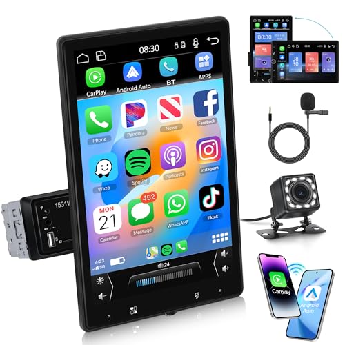 Wireless Carplay Autoradio 1 Din mit Android Auto 10.4 Zoll Drehbarer Touchscreen Autoradio mit IOS/Android Mirror Link Bluetooth FM Radio USB/AUX/EQ/Sprachsteuerung Lenkradsteuerung Rückfahrkamera Wireless Carplay Autoradio 1 Din mit Android Auto 10.4 Zoll Drehbarer Touchscreen Autoradio mit IOS/Android Mirror Link Bluetooth FM Radio USB/AUX/EQ/Sprachsteuerung Lenkradsteuerung Rückfahrkamera von Rimoody