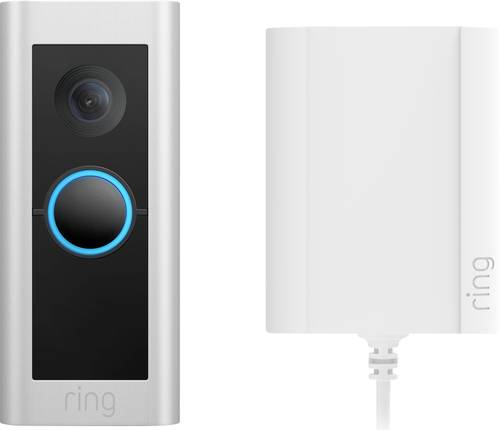 Ring 8VRBPZ-0EU0 IP-Video-Türsprechanlage Video Doorbell Pro Plugin 2 WLAN Außeneinheit Nickel (ma von Ring