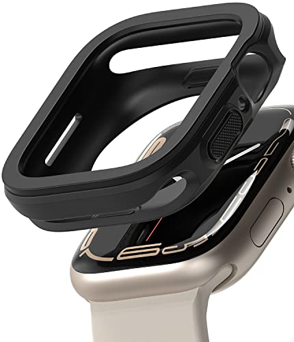 Ringke Air Sports Kompatibel mit Apple Watch Series 9/8/7 (41mm) Hülle und Kompatibel mit Apple Watch Series 6/5/4/SE2/SE (40mm) Hülle, Silikon Flexibel Kratzfest - Black von Ringke