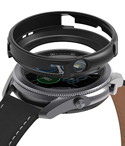 Ringke Air Sports Kompatibel mit Samsung Galaxy Watch 3 Hülle [45mm] Silikon Flexibel Kratzfest - Schwarz von Ringke