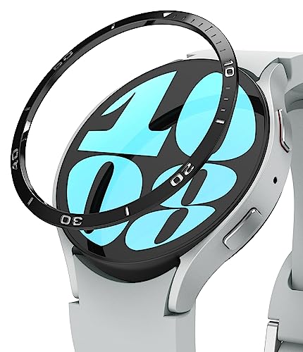 Ringke Bezel Styling [40mm] Kompatibel mit Samsung Galaxy Watch 6 40mm Hülle, Lünette Ring Kleber Abdeckung Kratzfest Edelstahl Schutz - 40-02 (ST) Black von Ringke