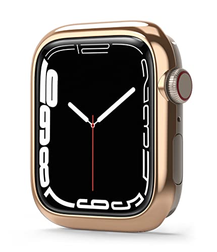 Ringke Bezel Styling Kompatibel mit Apple Watch Series 9/8/7 (41mm) Hülle, Lünette Ring Kleber Abdeckung Kratzfest Stainless Steel Schutz - Rose Gold (41-02) von Ringke