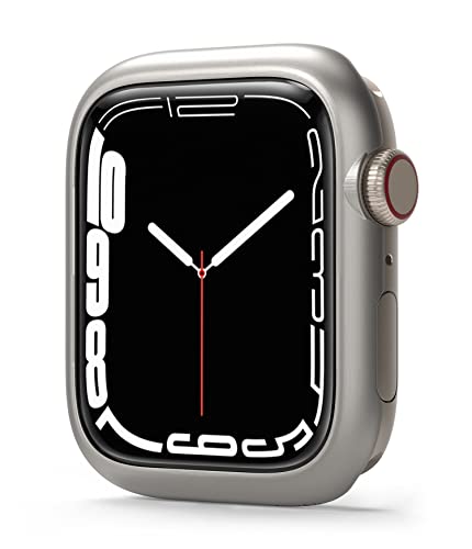 Ringke Bezel Styling Kompatibel mit Apple Watch Series 9/8/7 (41mm) Hülle, Lünette Ring Kleber Abdeckung Kratzfest Stainless Steel Schutz - Silver (41-09) von Ringke