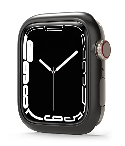 Ringke Bezel Styling Kompatibel mit Apple Watch Series 9/8/7 (45mm) Hülle, Lünette Ring Kleber Abdeckung Kratzfest Stainless Steel Schutzthülle - Gray (45-06) von Ringke