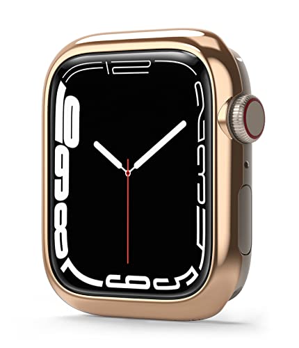 Ringke Bezel Styling Kompatibel mit Apple Watch Series 9/8/7 (45mm) Hülle, Lünette Ring Kleber Abdeckung Kratzfest Stainless Steel Schutzthülle - Rose Gold (45-02) von Ringke
