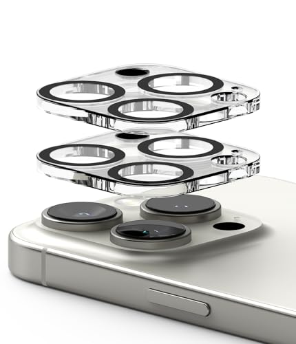 Ringke Camera Glass [2 Stück] Kompatibel mit iPhone 16 Pro Max / 16 Pro Kameraschutz, HD-Qualität Gehärtetes Glas Vollschutz Schutzfolie für Kamera von Ringke